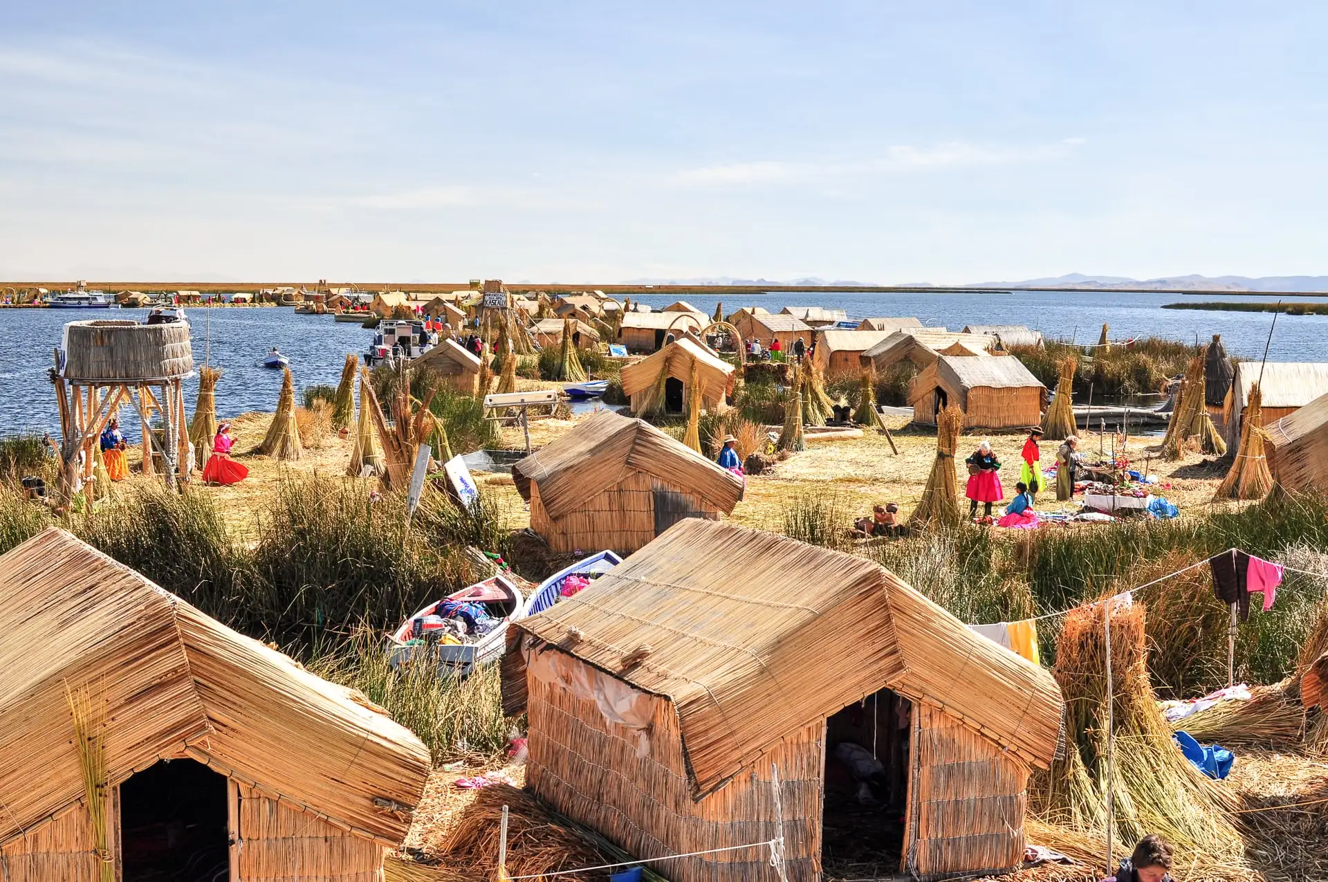 Uros Floating Islands Lake Titicaca Peru
