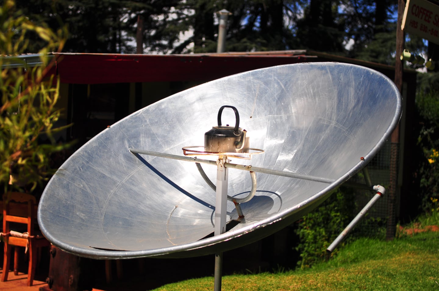parabolic solar kettle in Africa