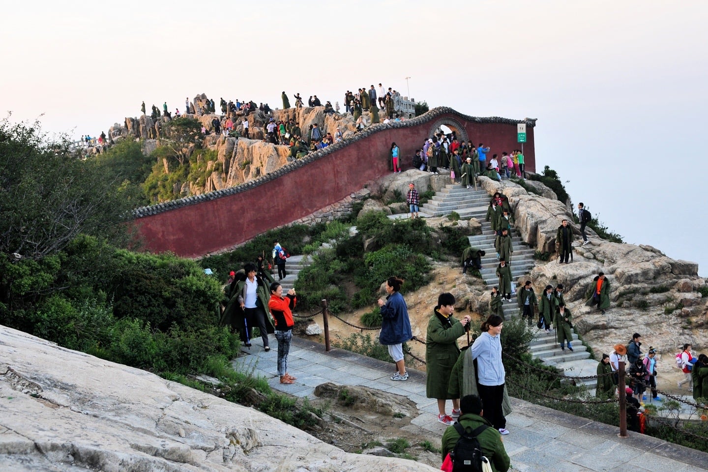 people walking on a mountain