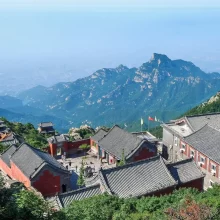 Mount Tai Taishan Mountain and pavilion