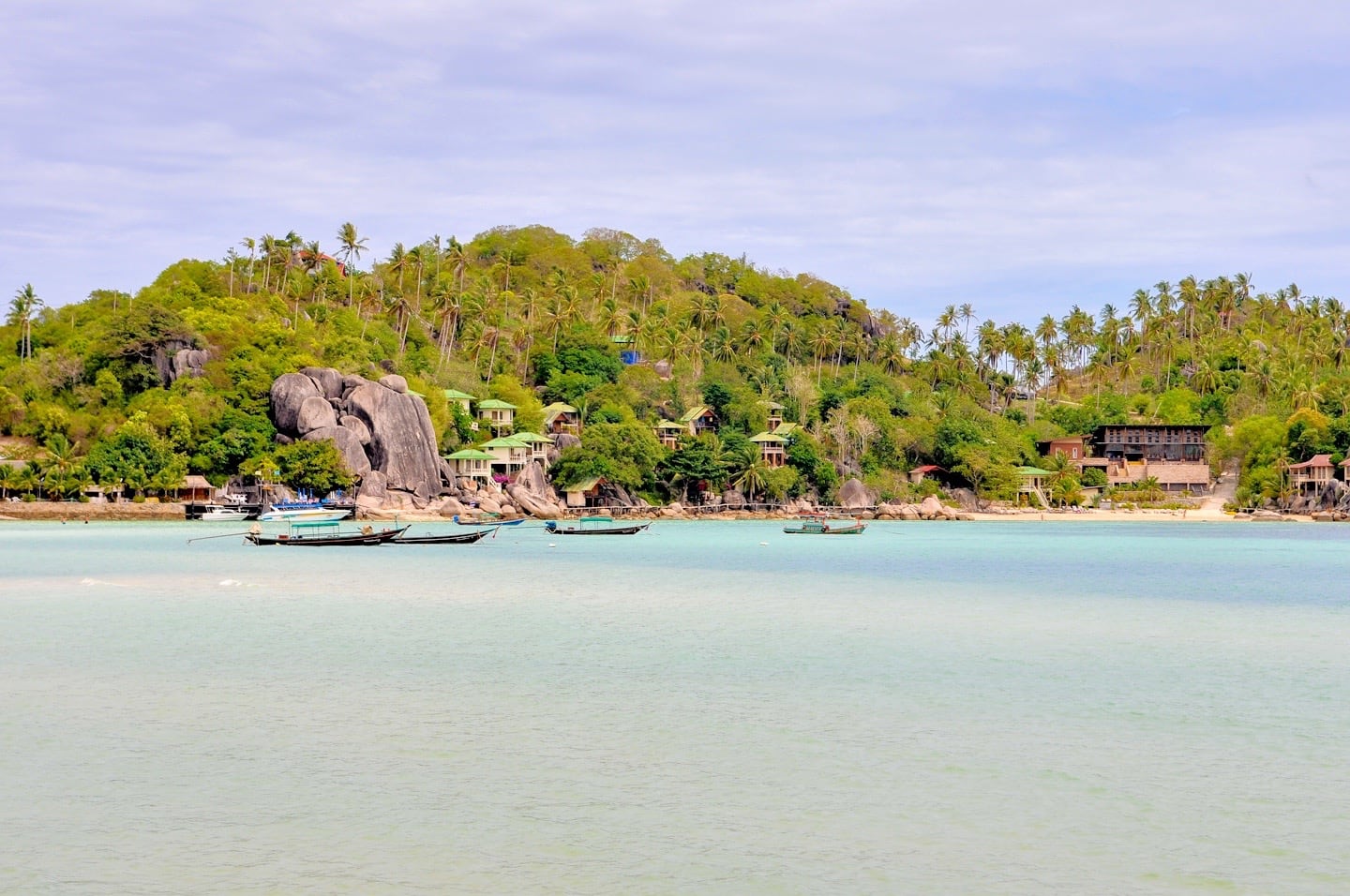 longtail boats Koh Tao Chalok Bay Thailand