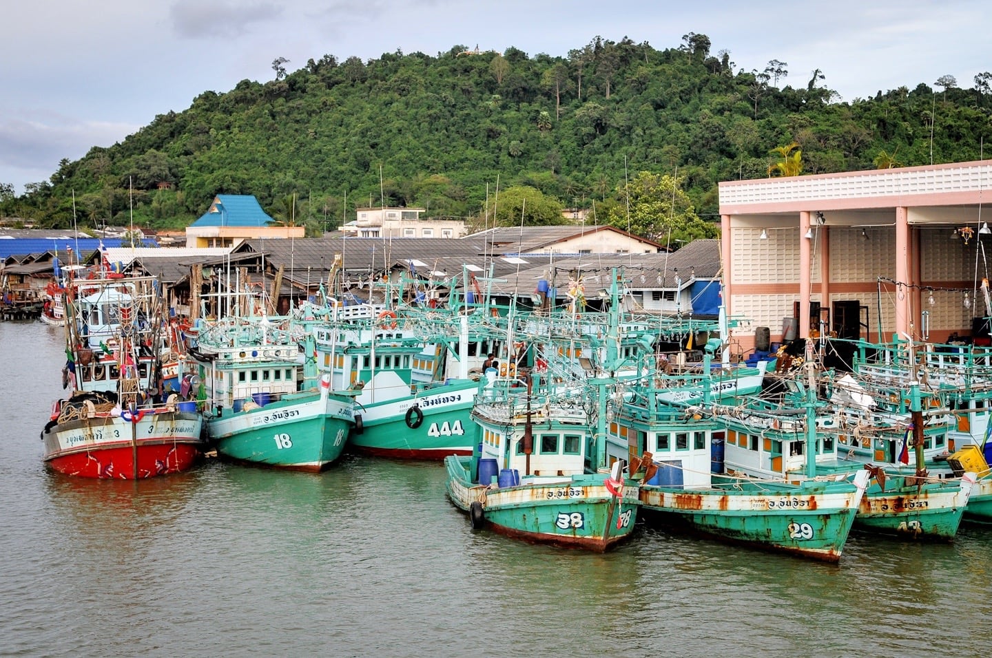 Tha Thaphap Slough fishing fleet at Chumphon, Thailand