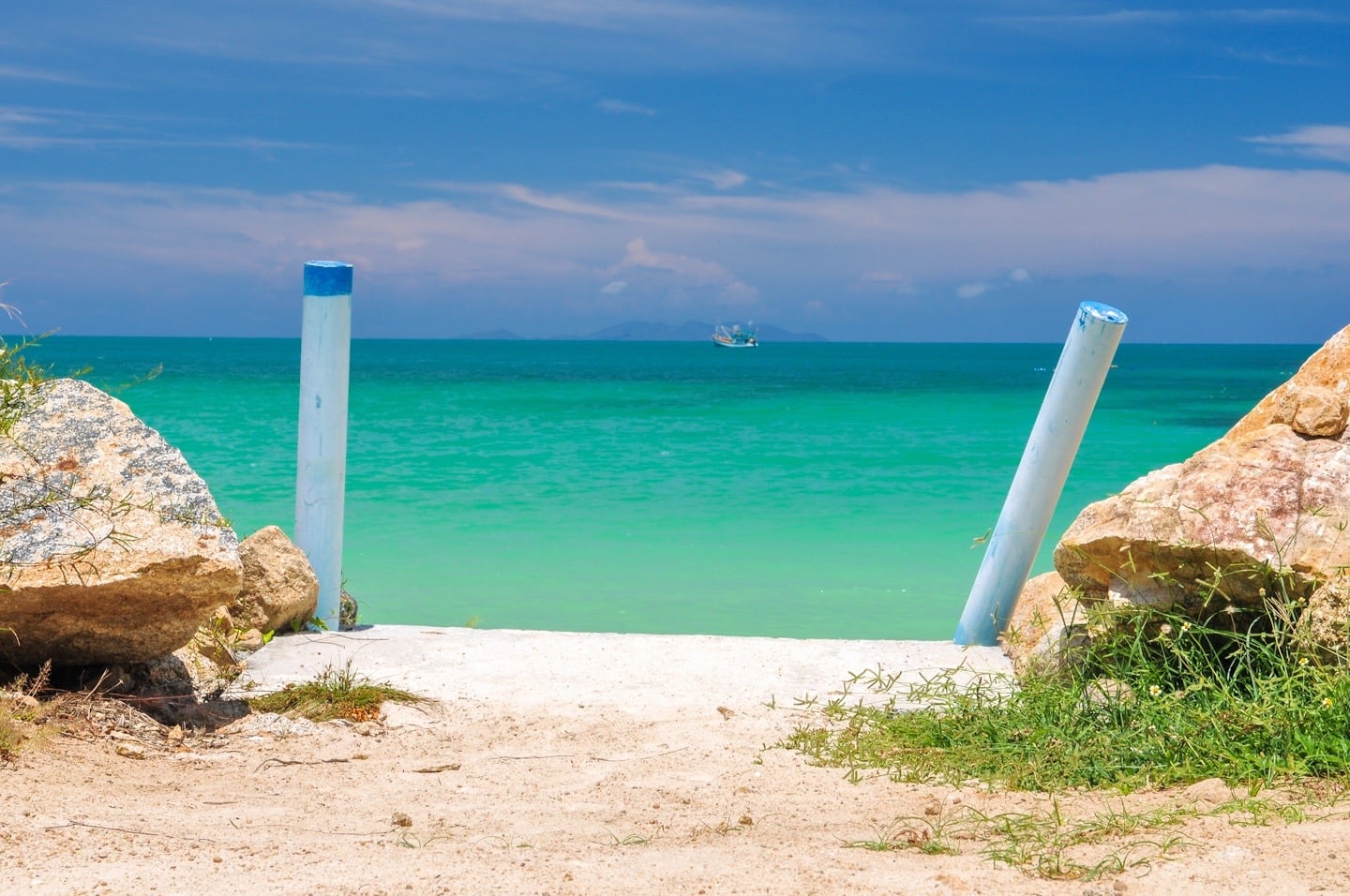 view of turquoise Gulf of Thailand