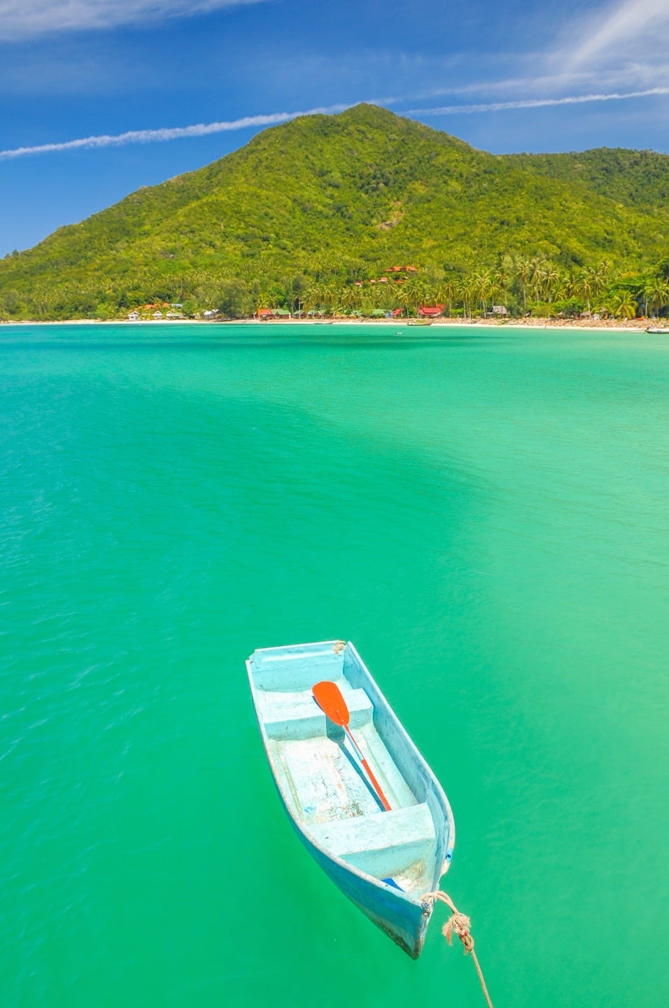 rowboat Chaloklum Beach Koh Phangan