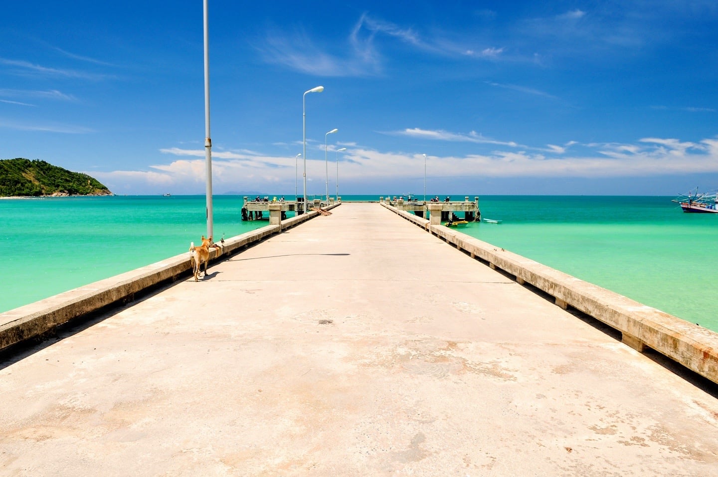 pier in Chaloklum Beach Koh Phangan Thailand