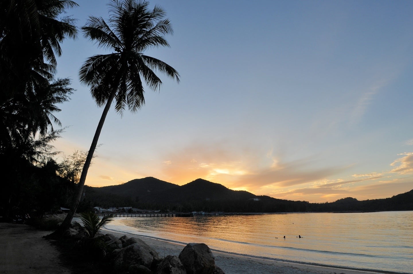 sunset over beach in Thailand