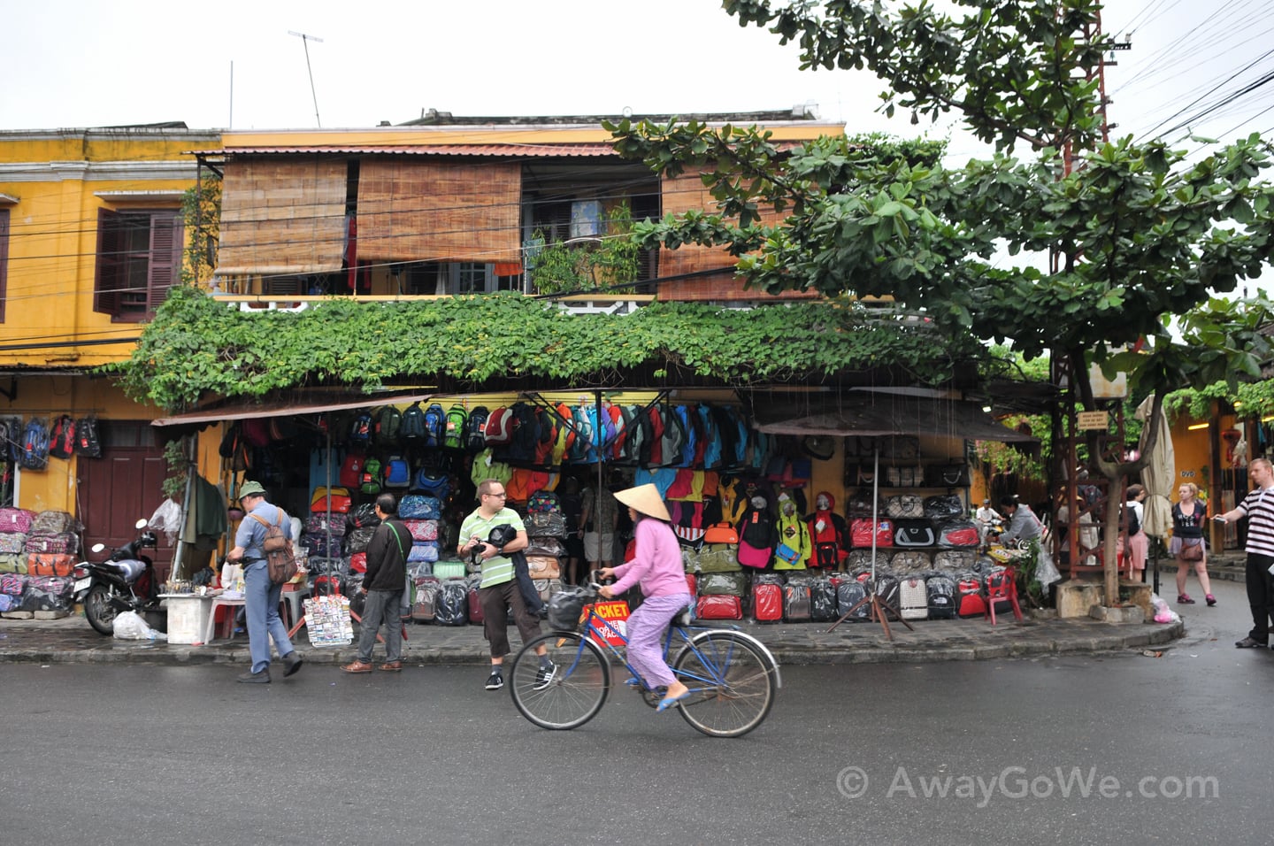 woman on a bike in Hoi An Ancient Town