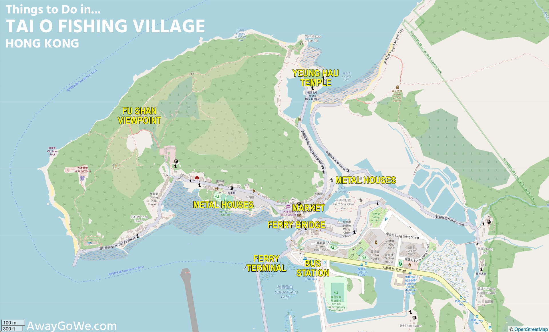 map of things to do in tai o
