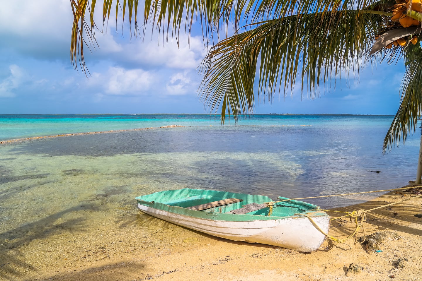 boat on Tobacco Caye