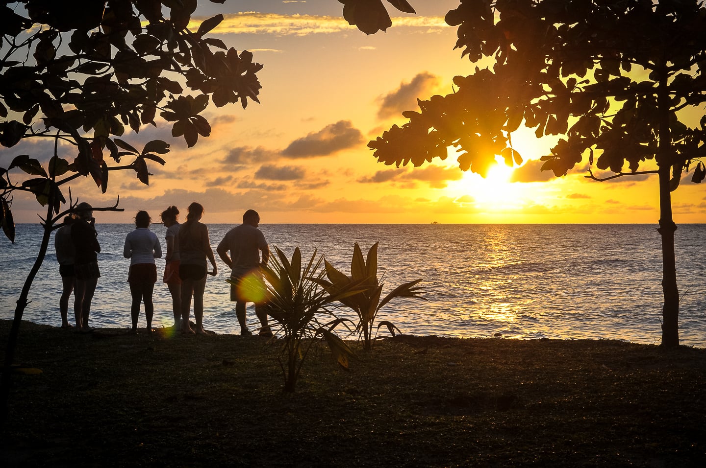 Lime Caye Sapodilla Cayes Belize sunset