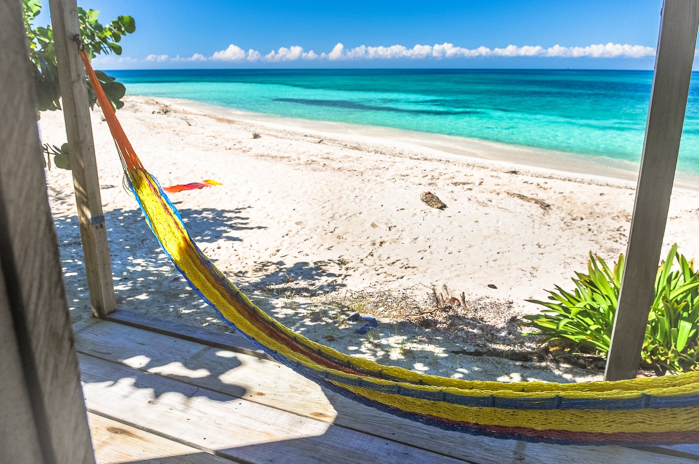 Lime Caye Sapodilla Cayes Belize hammock time