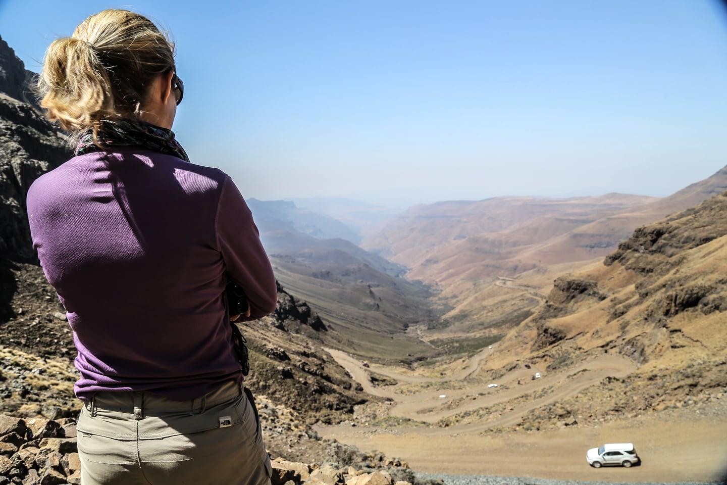 view from the top of Sani Pass South Africa