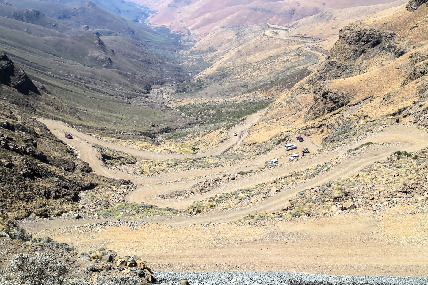 Sani Pass road on tour in South Africa