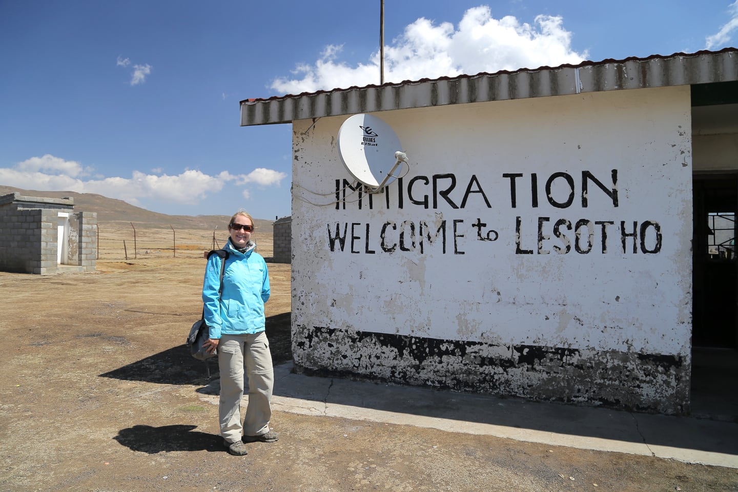 Lesotho border post near Sani Pass