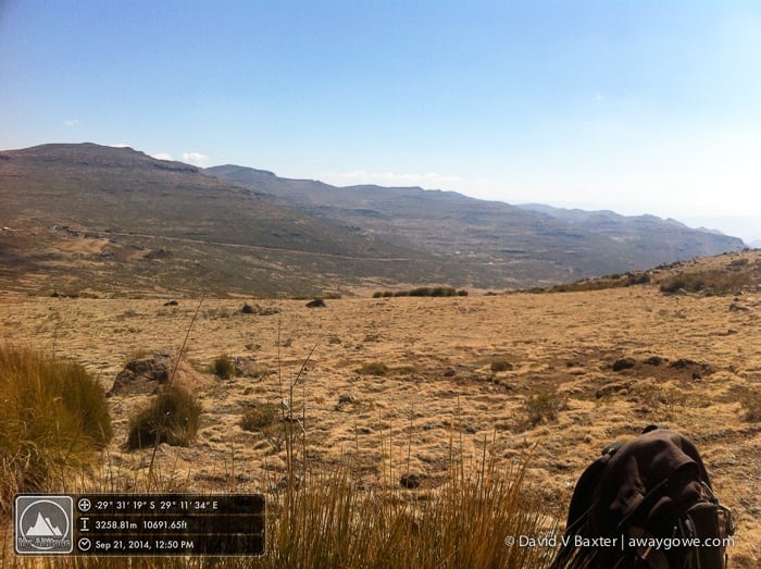 Lesotho plateau elevation data