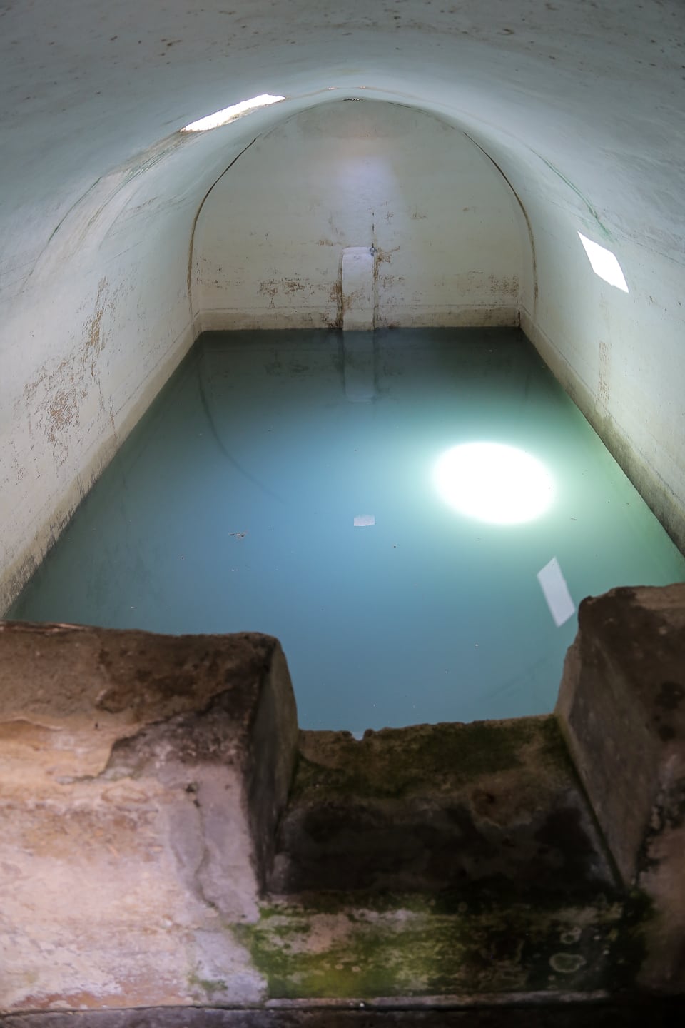 fort cistern filled with water