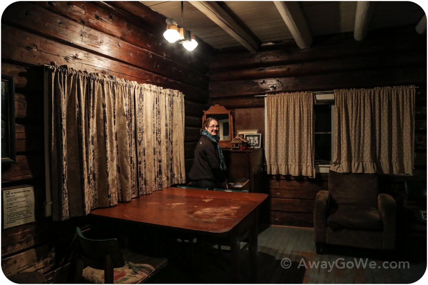 interior or rustic cabin