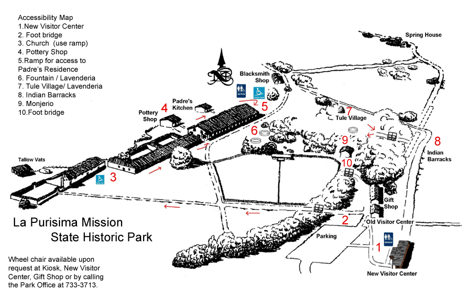 La Purisima Mission map