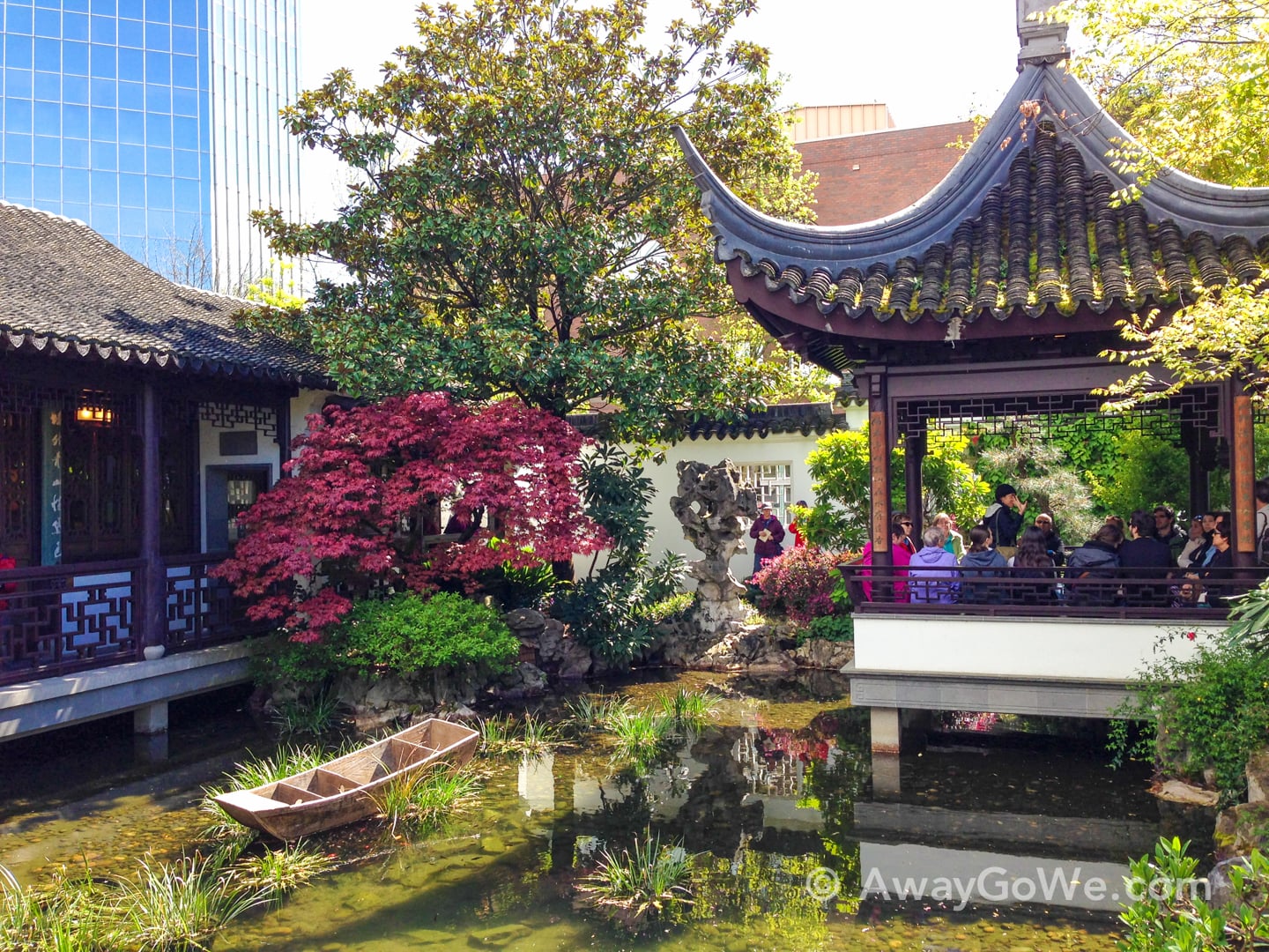 Knowing the Fish Pavilion on Lake Zither at Lan Su Chinese Garden