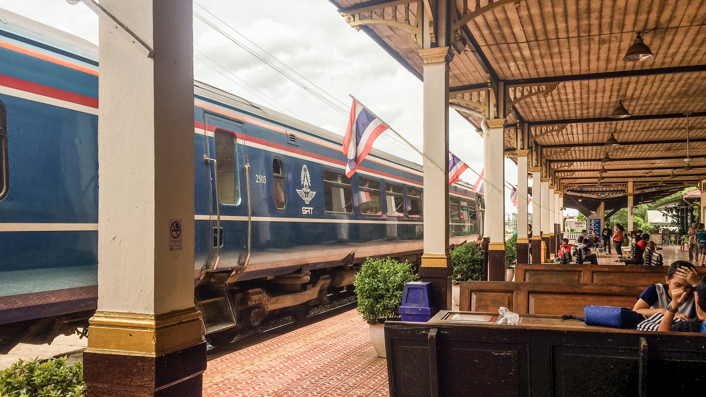 Ayutthaya day trip from Bangkok by train rail station