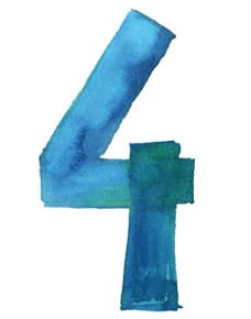 blue number four