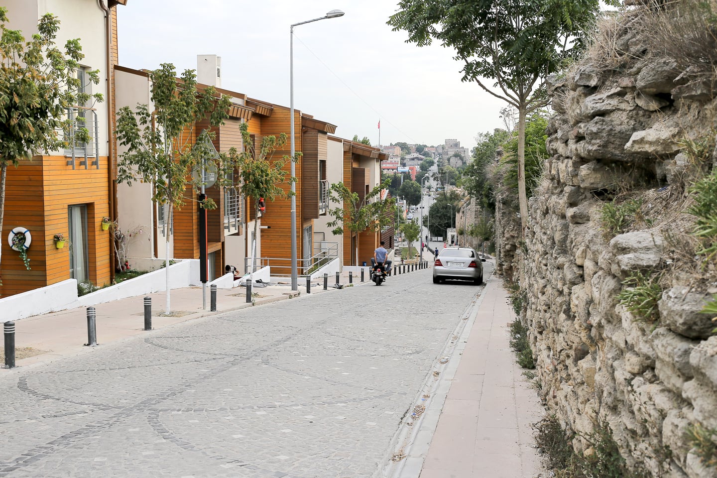 newly constructed homes face the istanbul walls