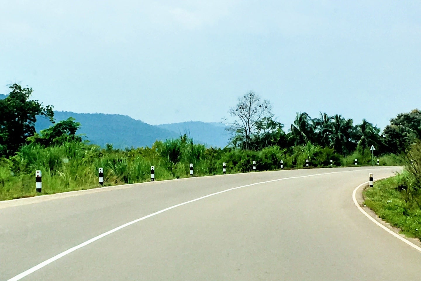highway near Vientiane Laos