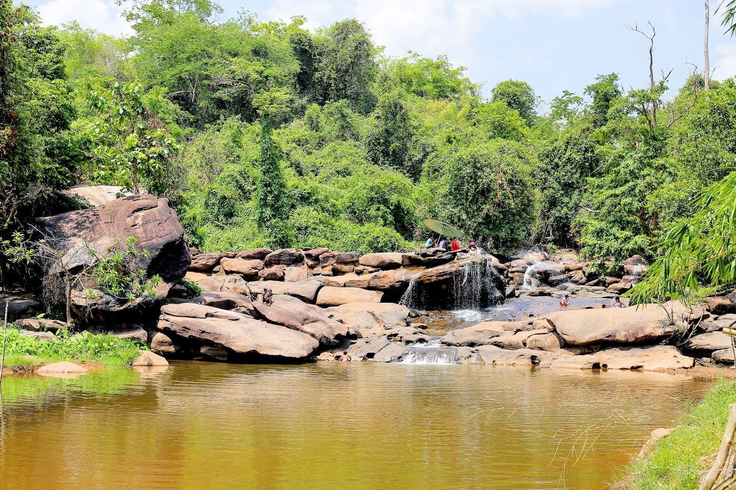 river pool near waterfall