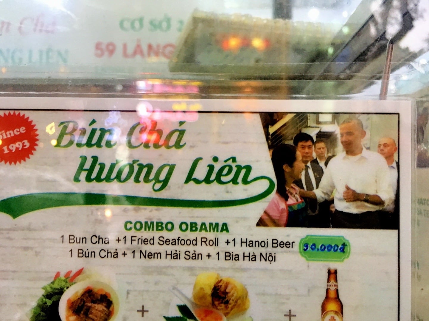 Hanoi food bun cha Obama