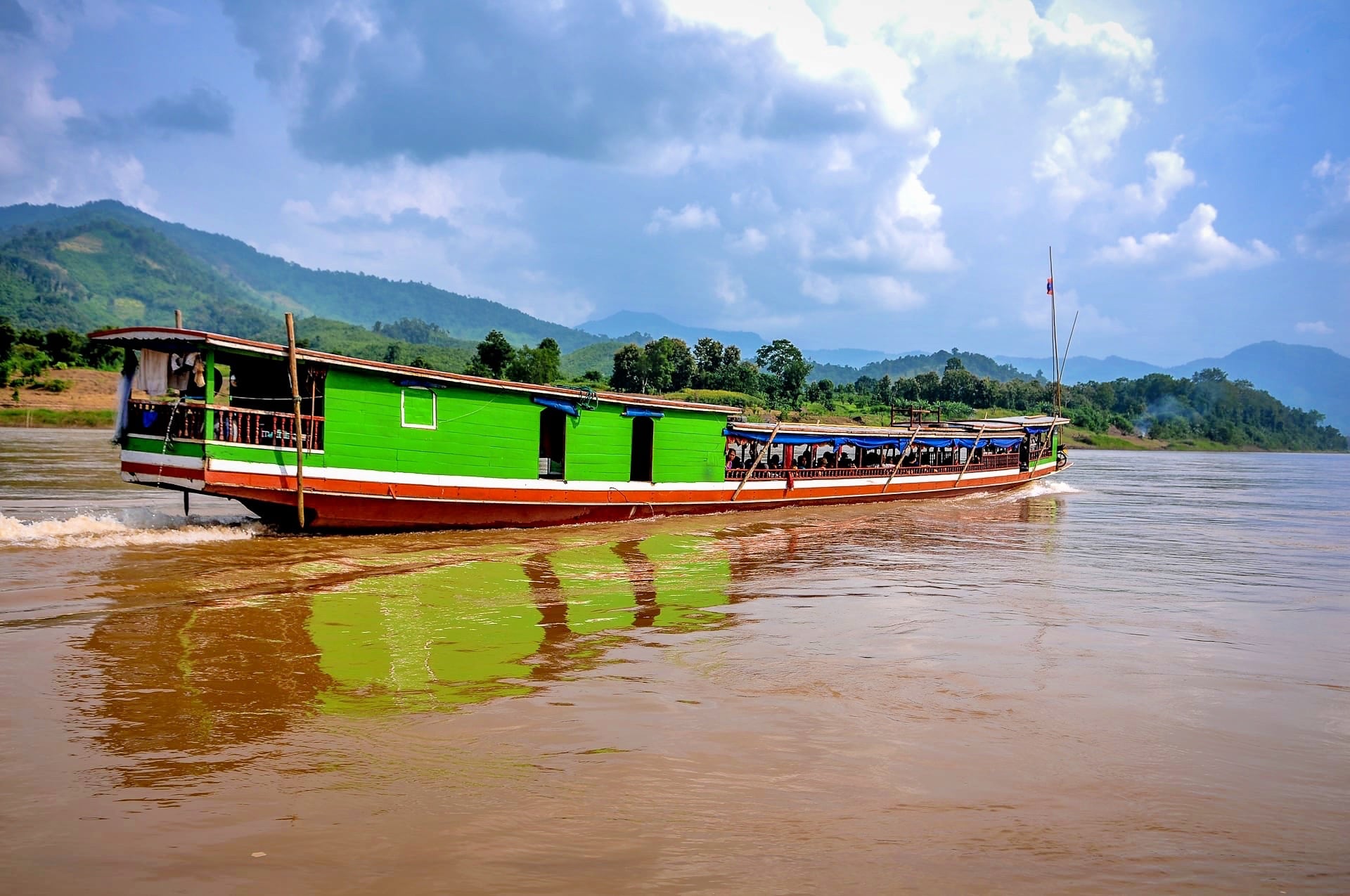 slow boat on the Mekong