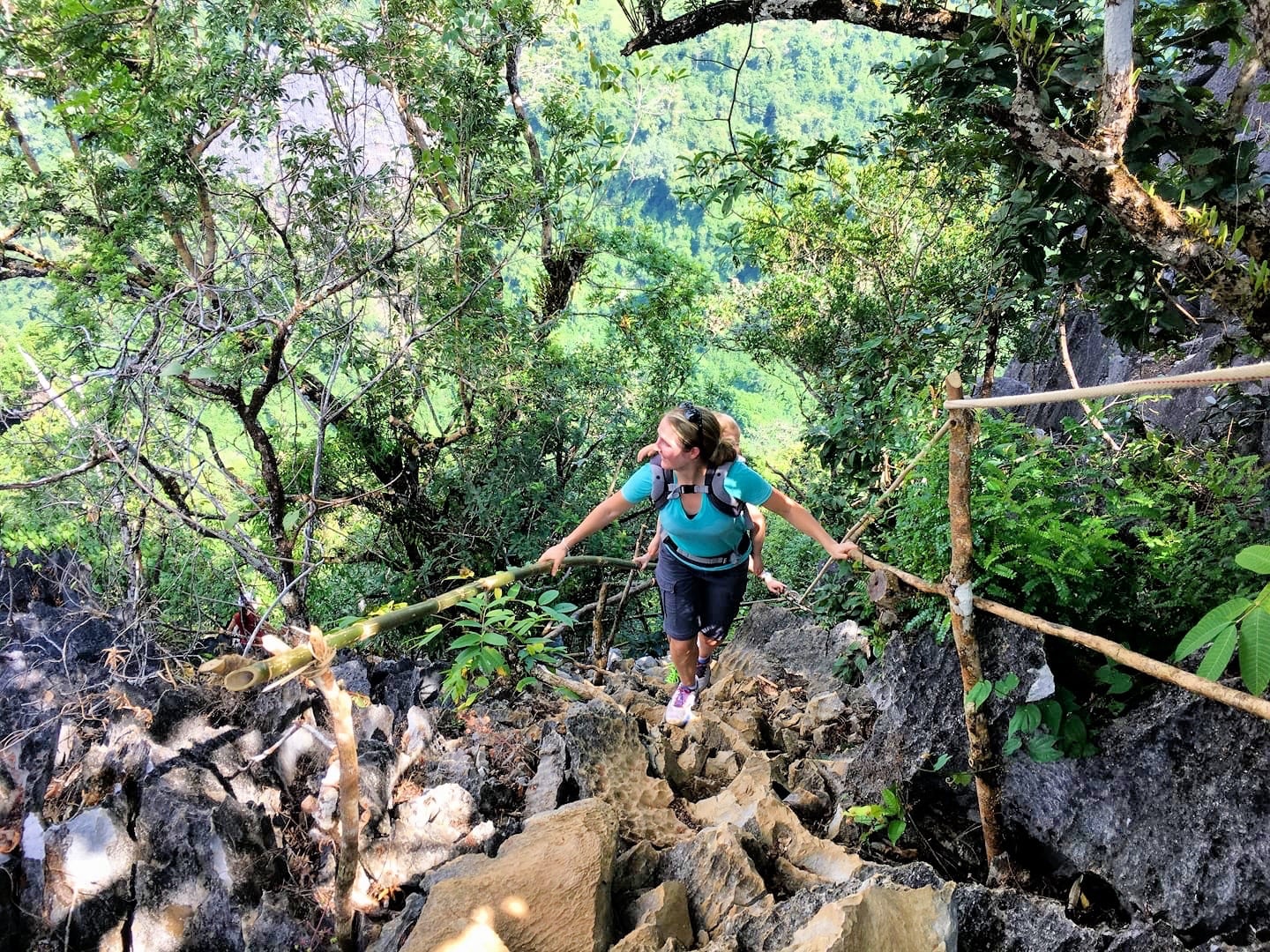 hiking in Laos