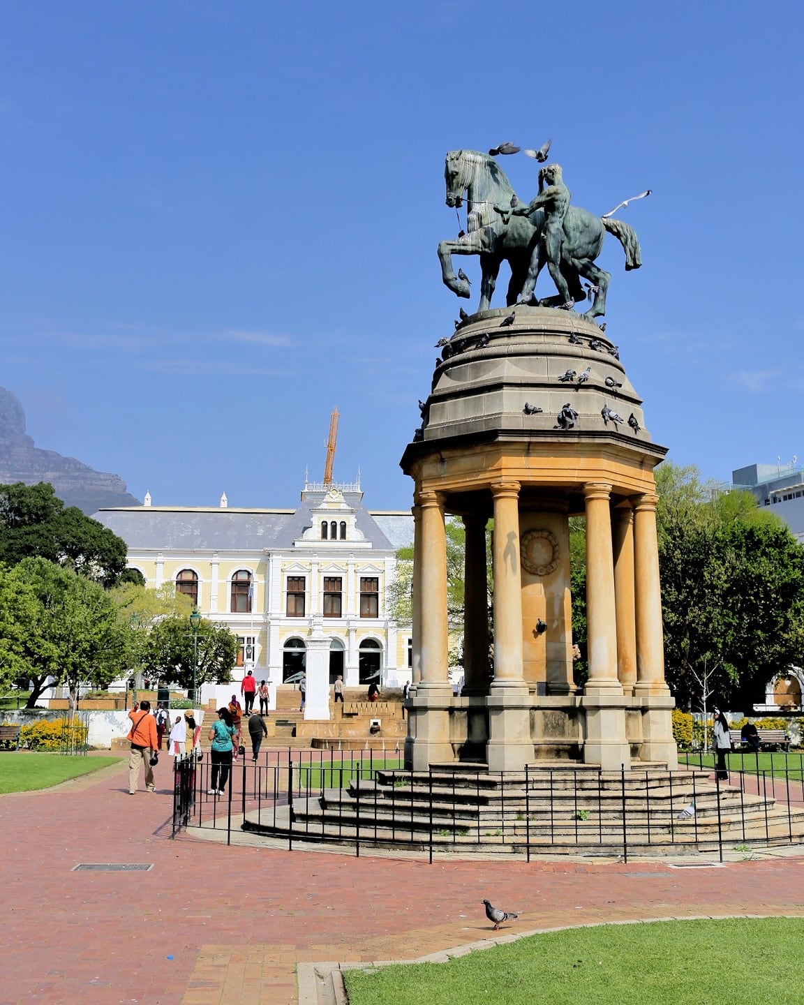 memorial statue in central Cape Town
