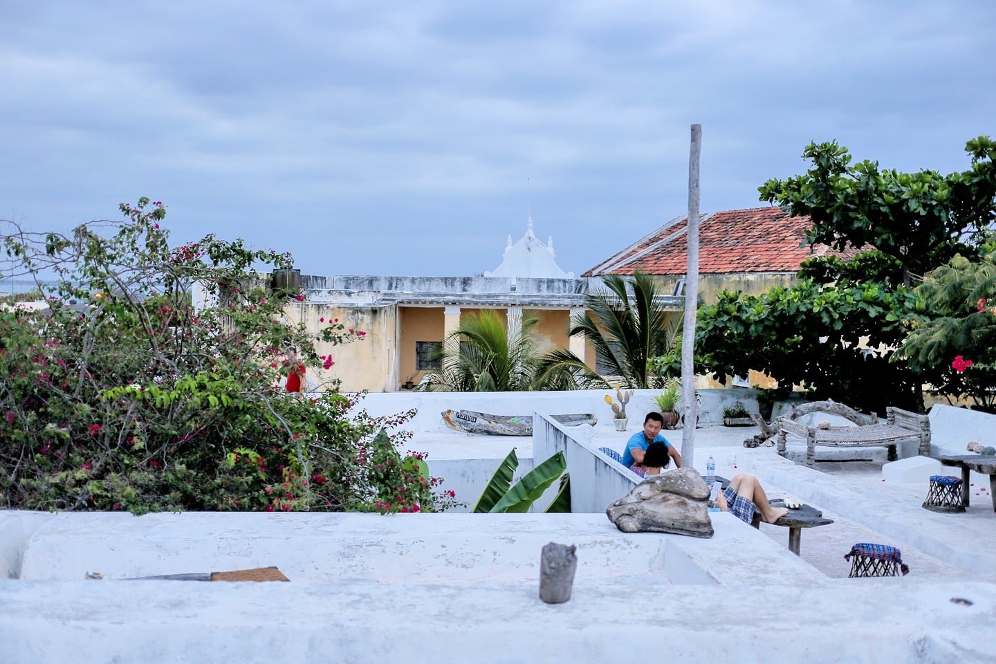 rooftop bar on Mozambique island