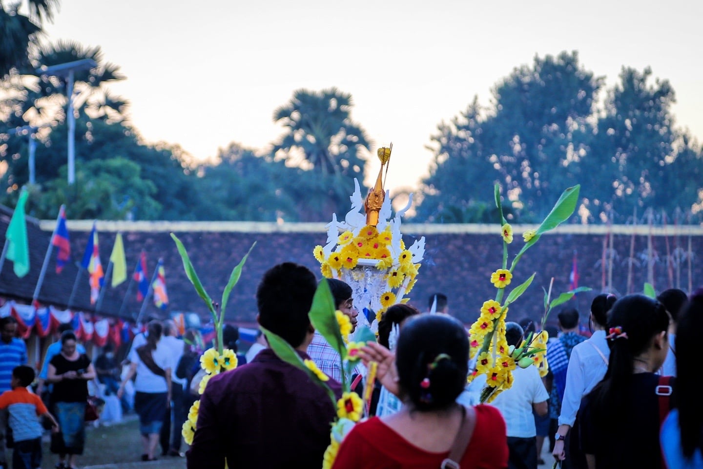 wax candle procession laos