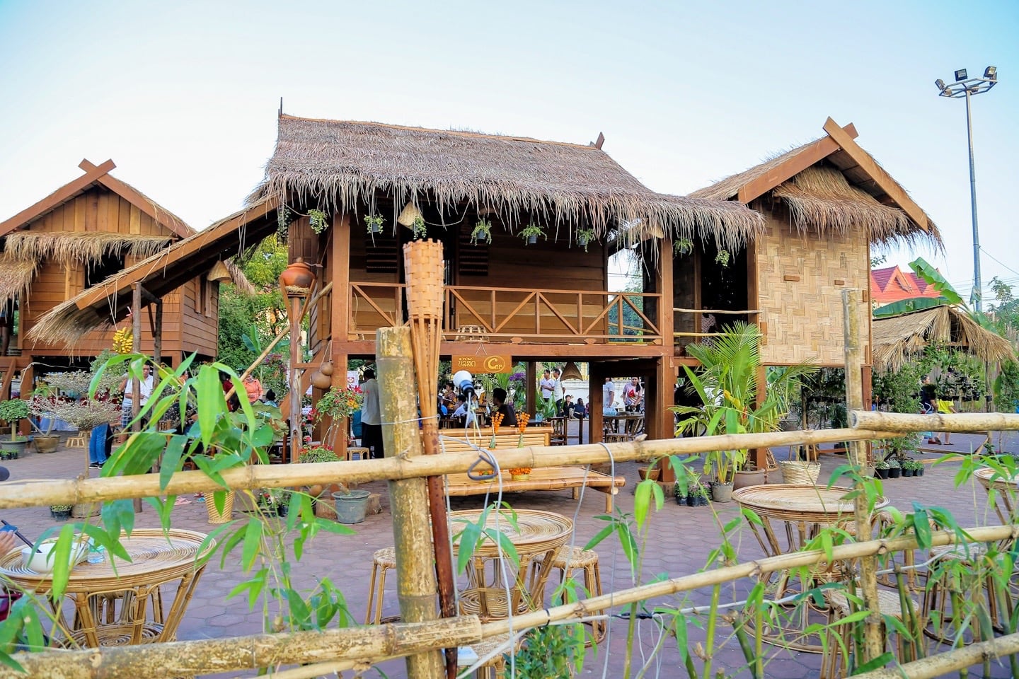 traditional village at that luang festival