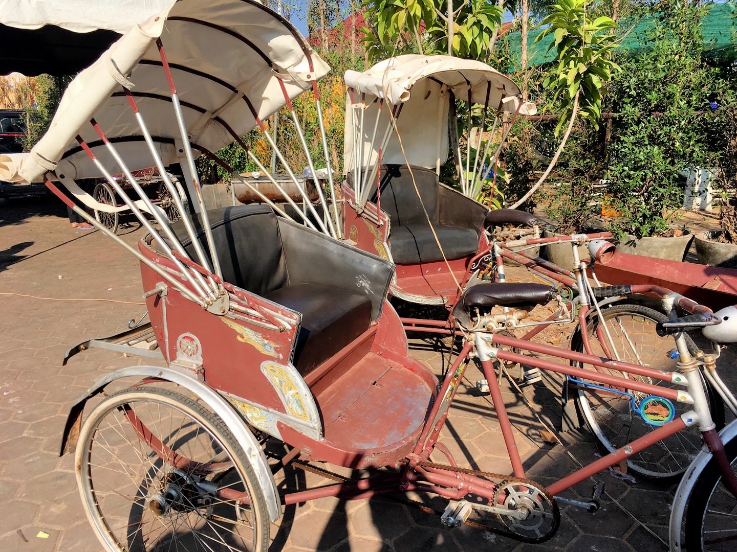 traditional lao pedicabs vientiane