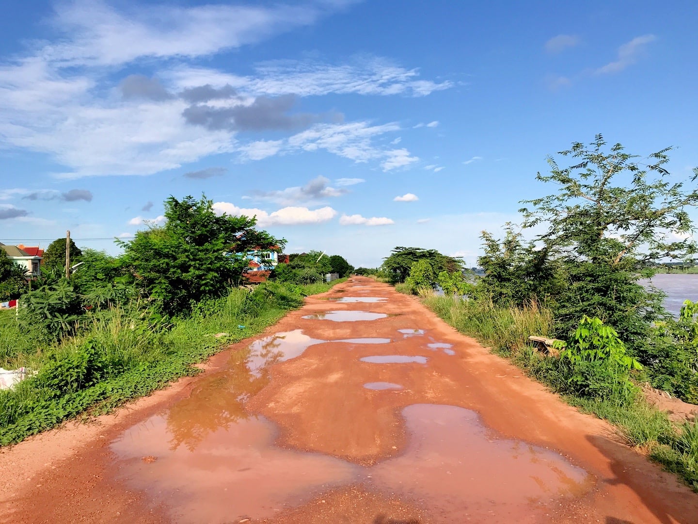 Mekong river path in Vientiane