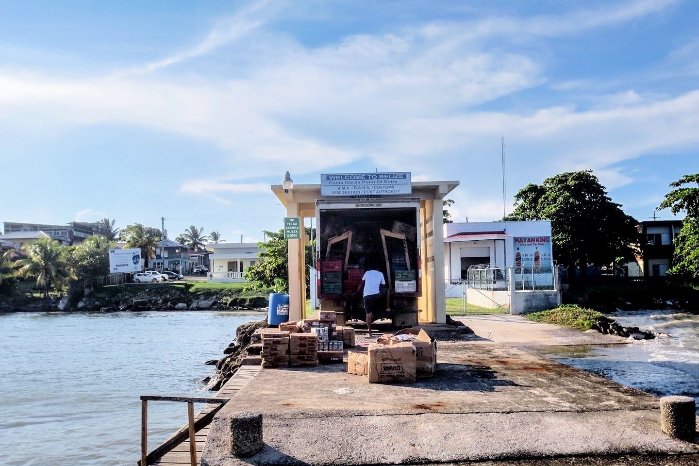 Punta Gorda Belize immigration ferry dock