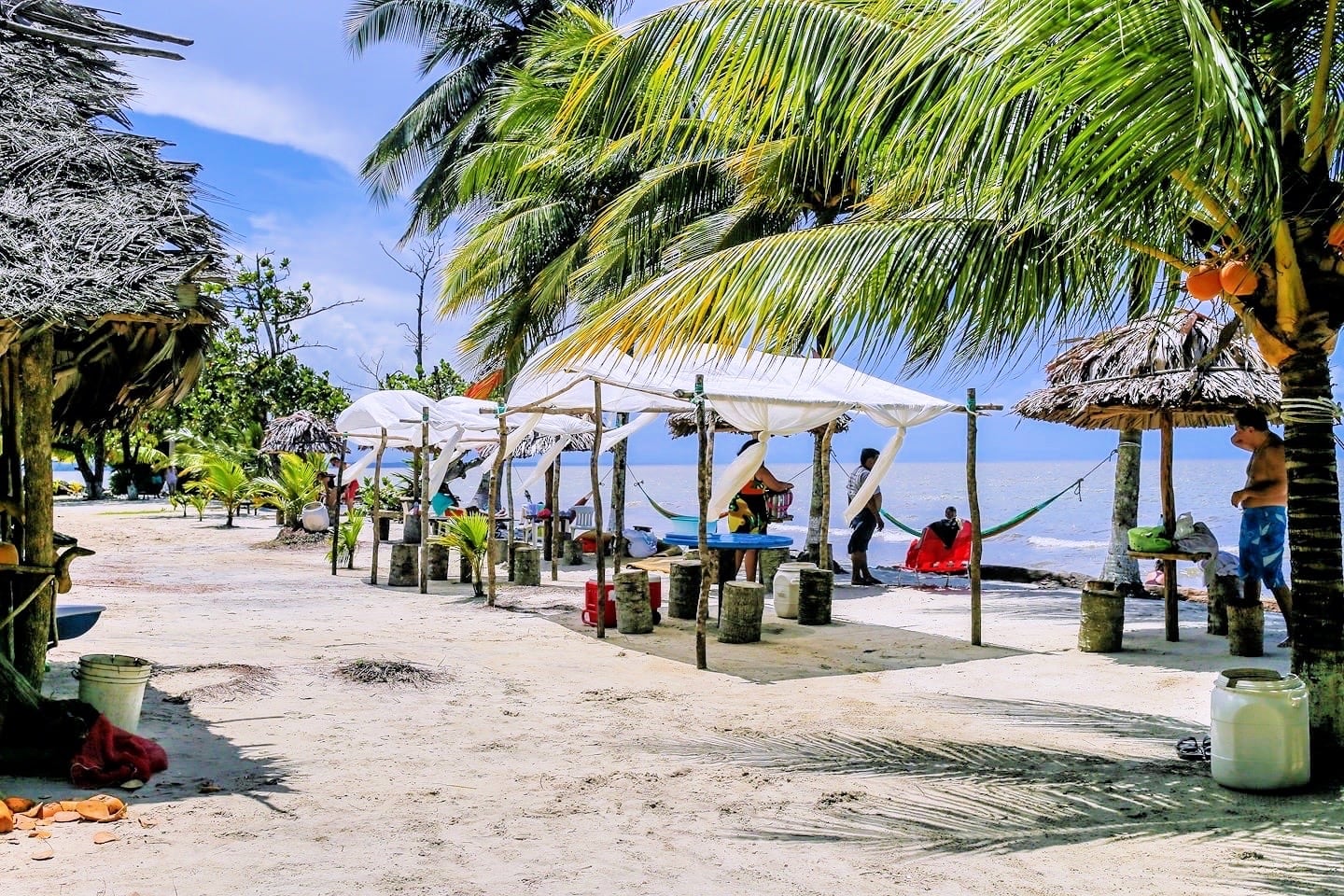 massage tents on beach