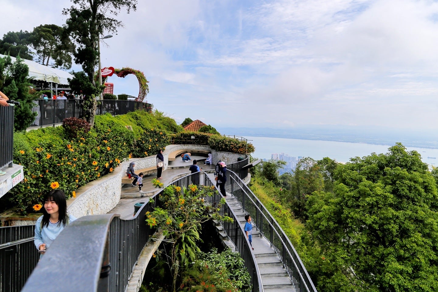 Penang Hill upper station and water below