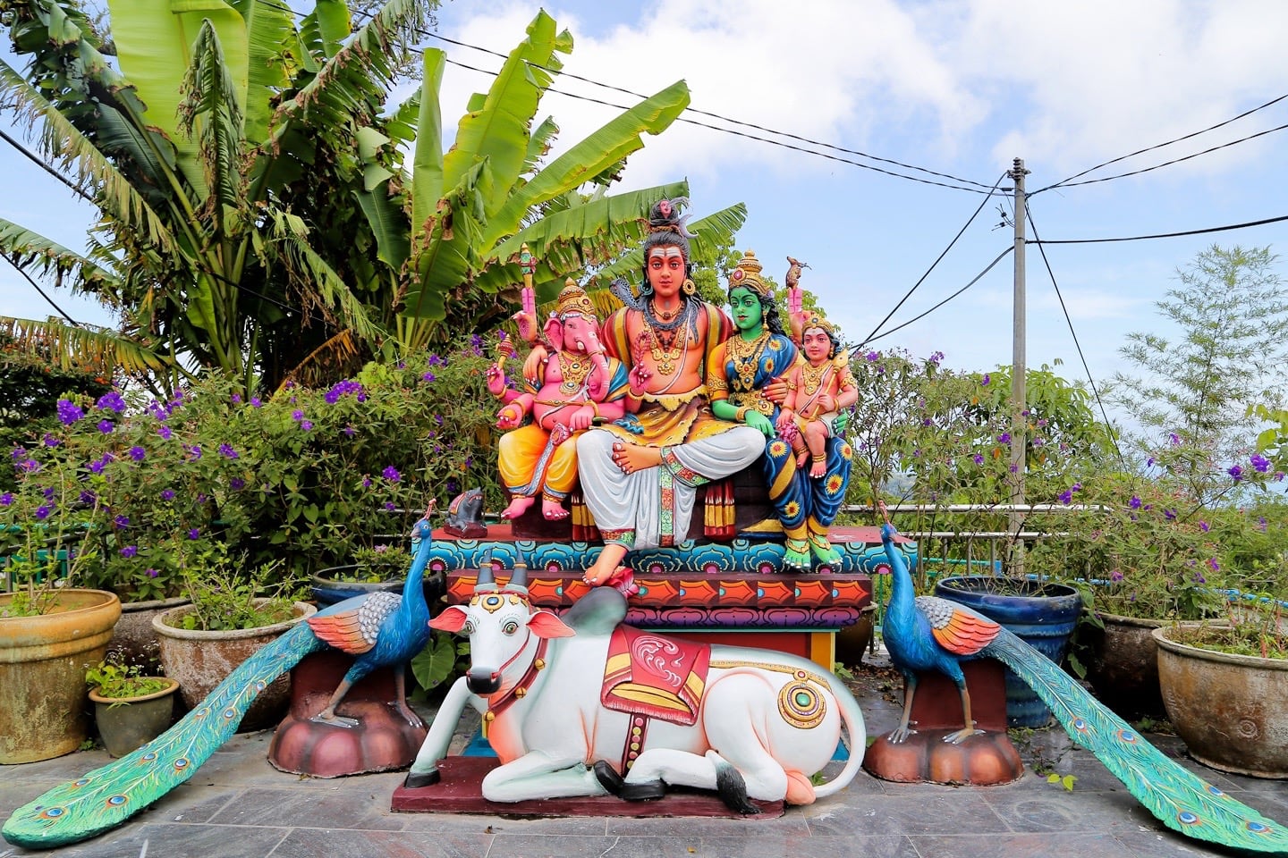 Hindu deities and cow on Penang Hill