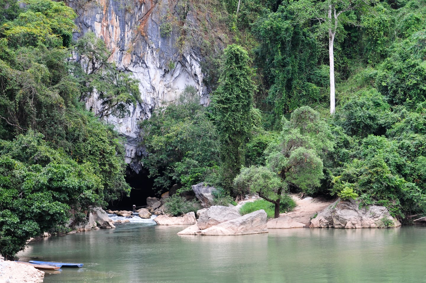 mouth of Kong Lor Cave Laos