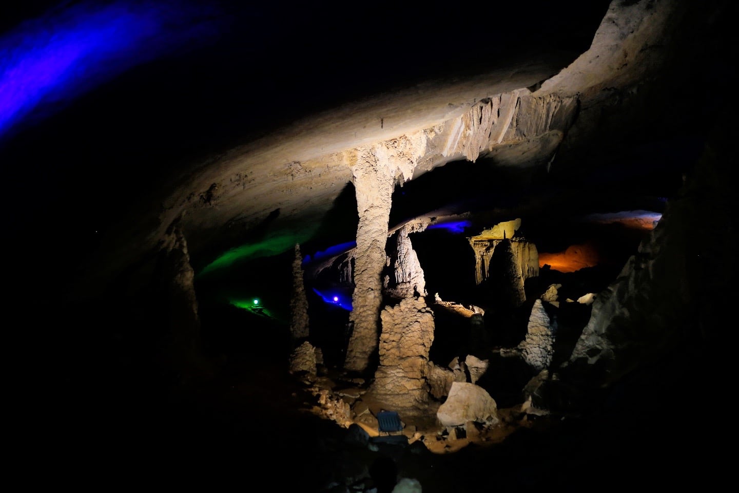 exploring Kong Lor Cave on foot
