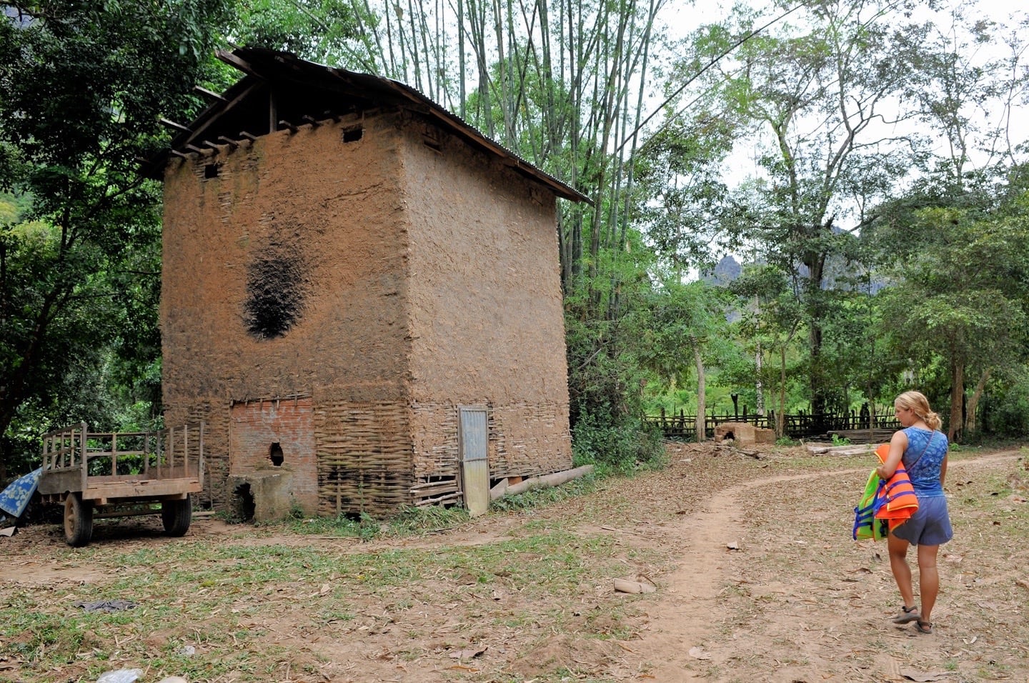 village on other side of Kong Lor Cave