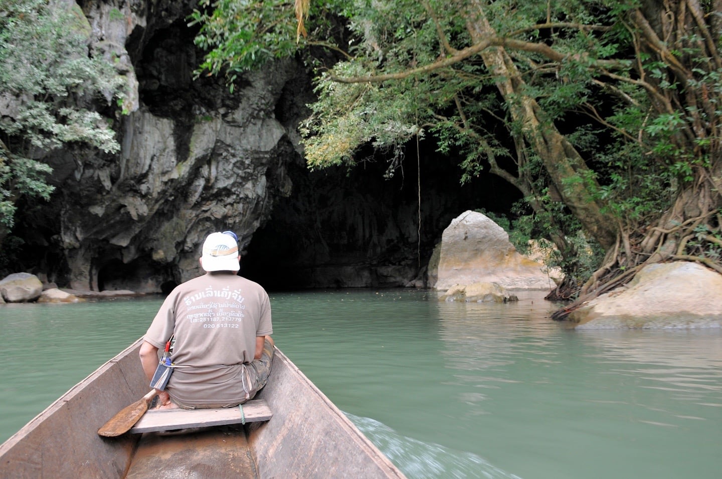 entering Kong Lor Cave