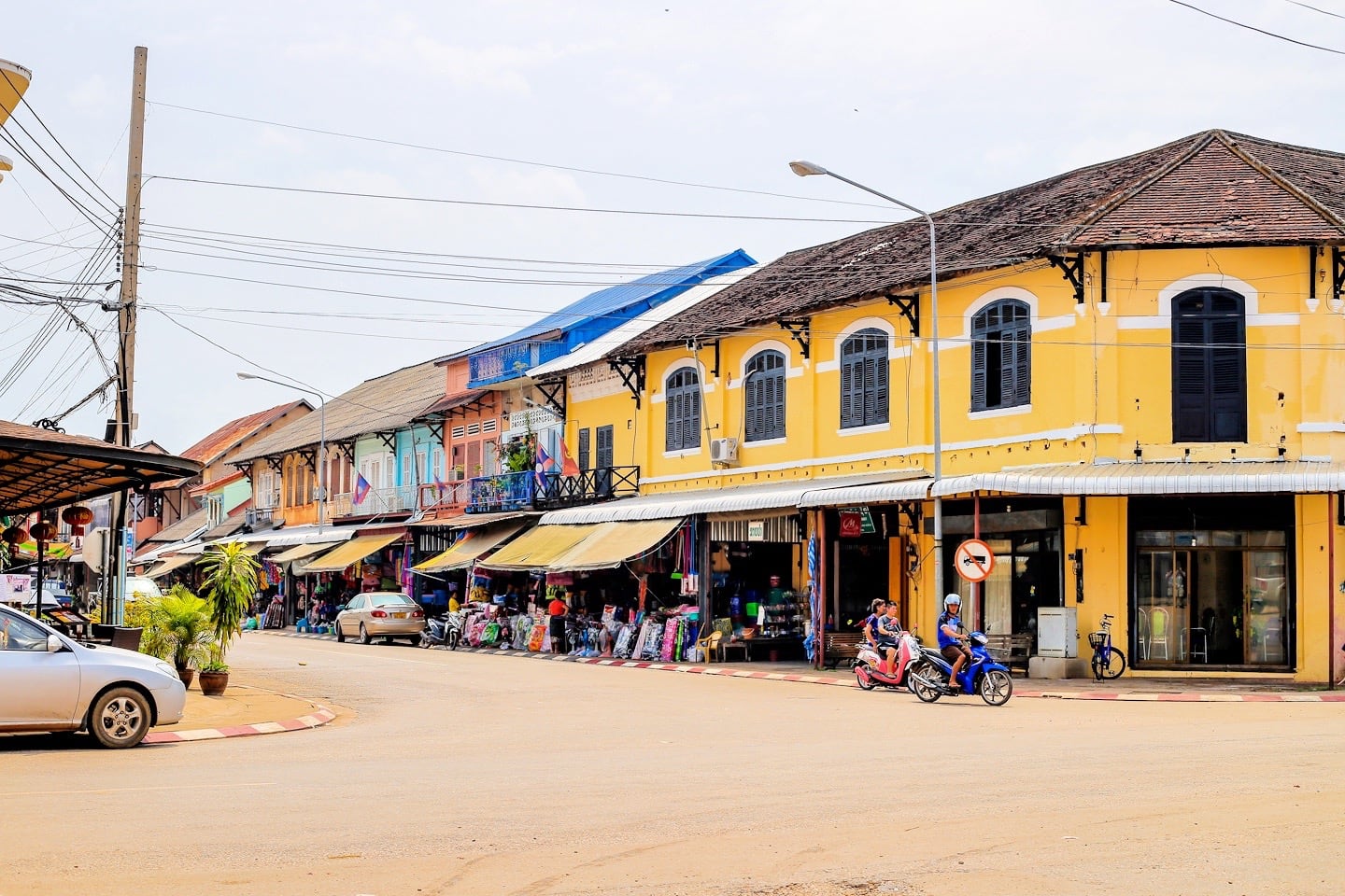 Thakhek Laos French colonial buildings