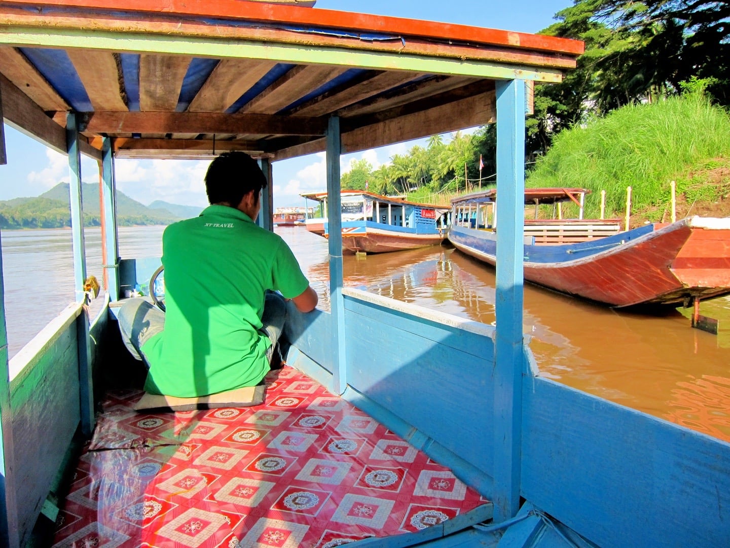 river boat on the Mekong