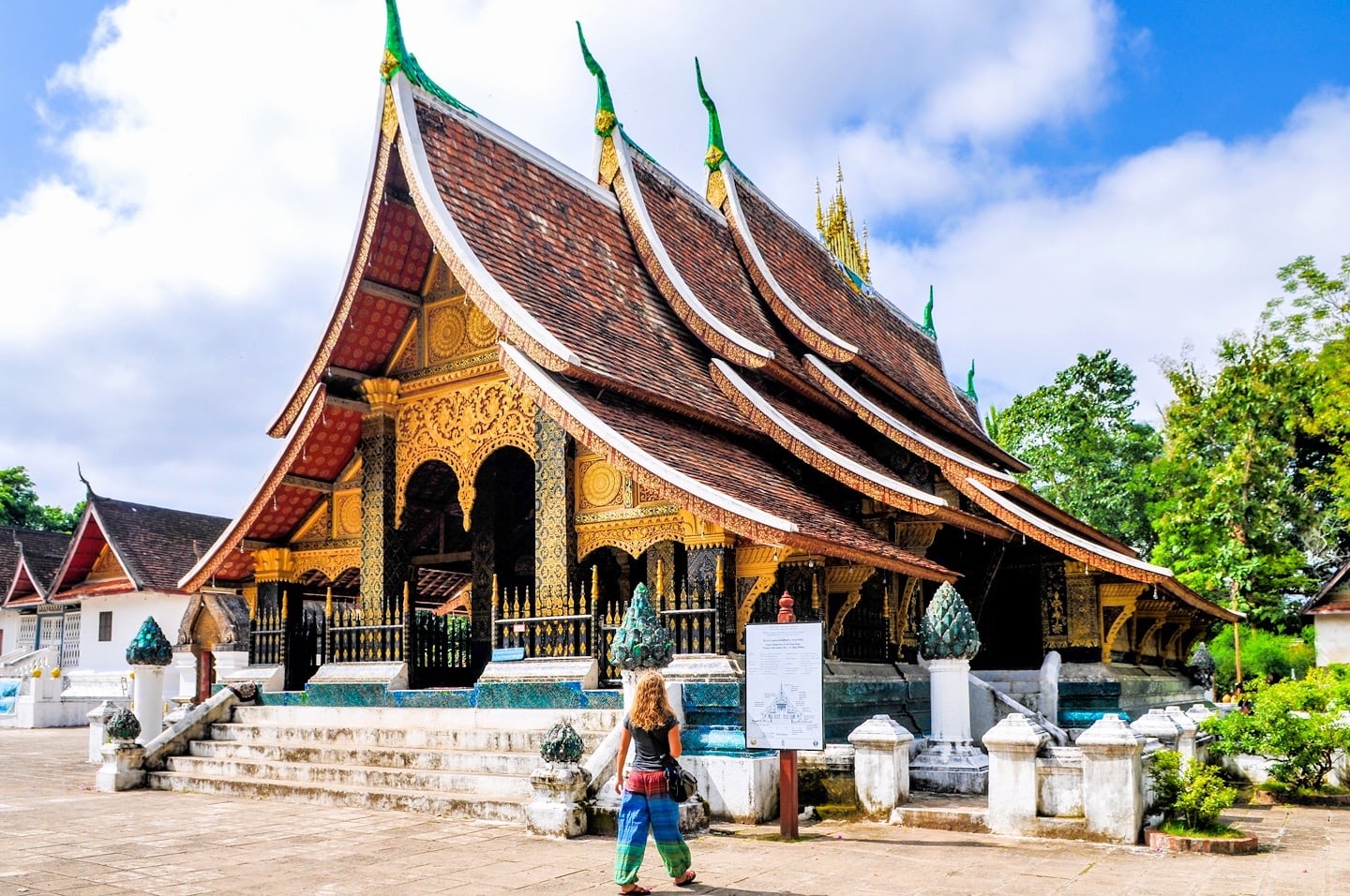 Buddhist temple wat Laos