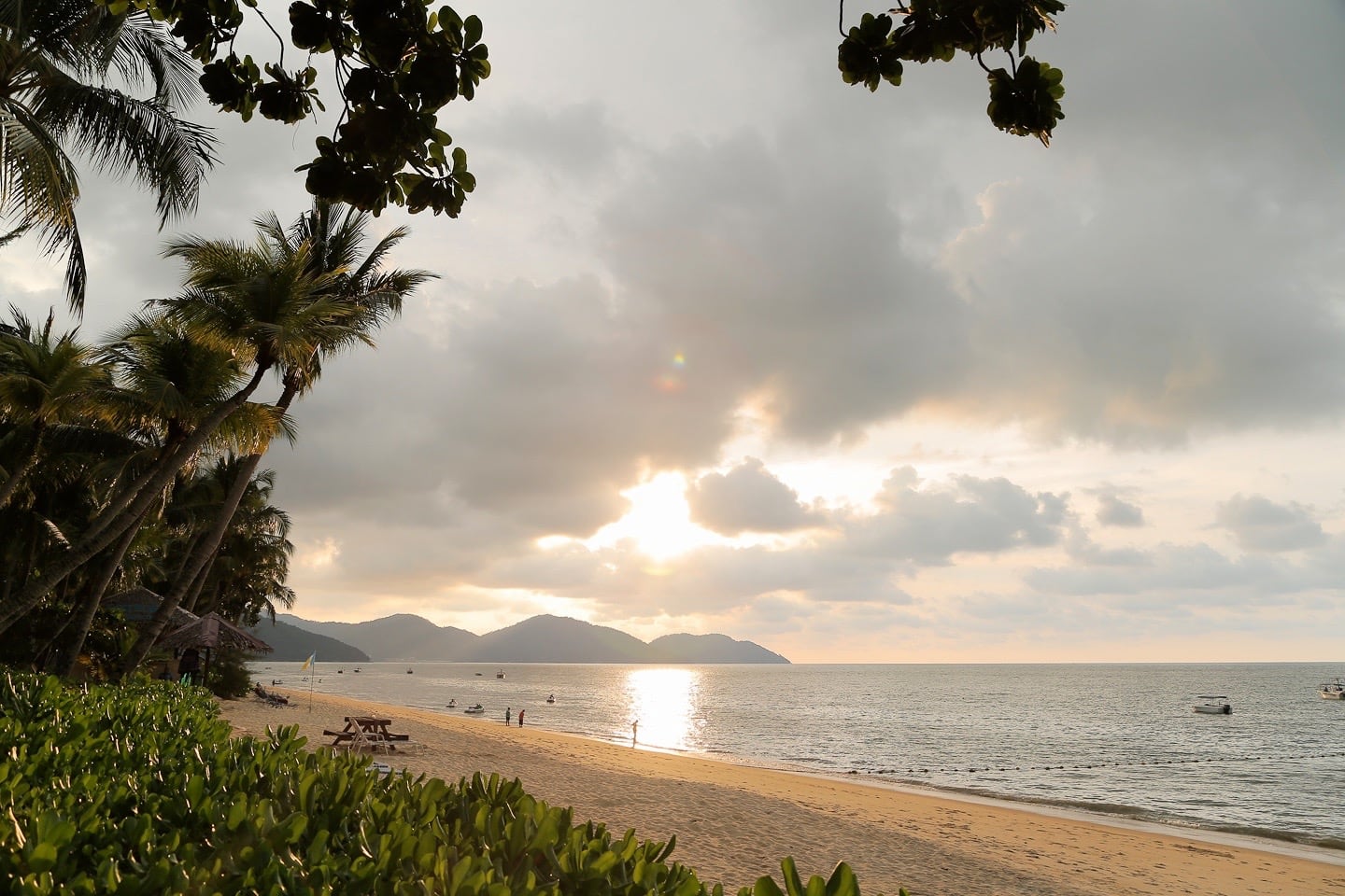 beach time at sunset