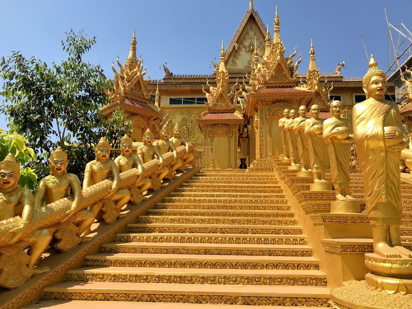 east stairs of the Golden Temple of Phnom Penh